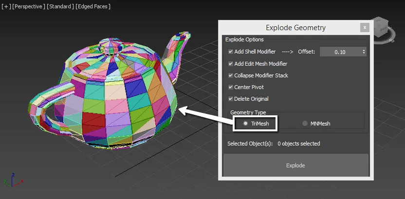 3ds Max Explode Geometry Plugin